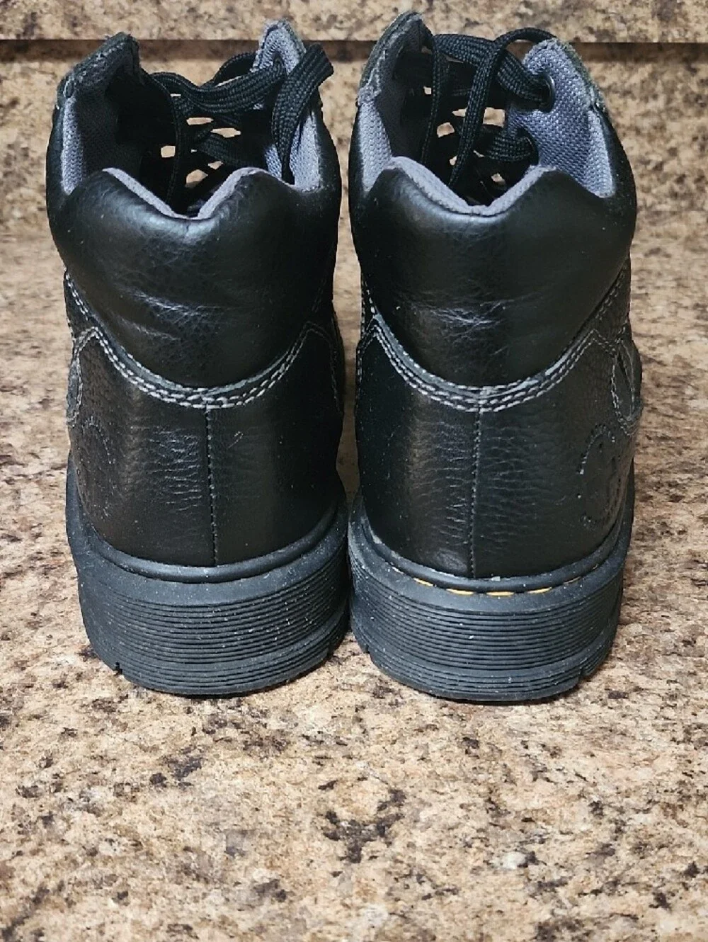 Docs~ Dr. Martens Black Leather Lace-Up Ankle Boots
